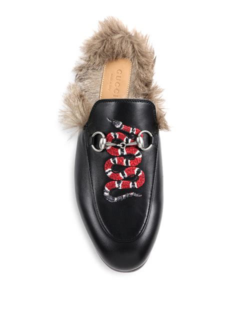 gucci princetown snake slipper|gucci princetown slippers outfit.